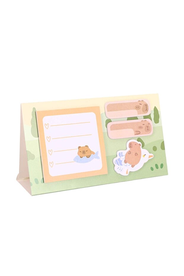 Capybara sticky notes pastel orange - 1