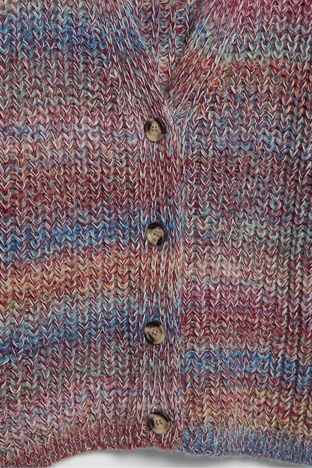 Fitilli örgü space dye hırka - 7