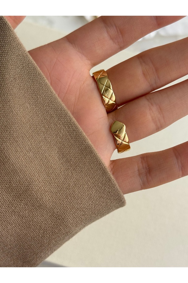 خاتم إصبع مزدوج قابل للتعديل مطلي بطبقة VIP - 3