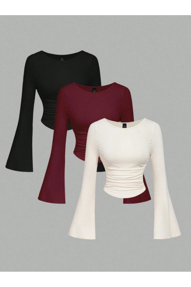 Geniş Yaka Basic İspanyol Kollu Body - 1