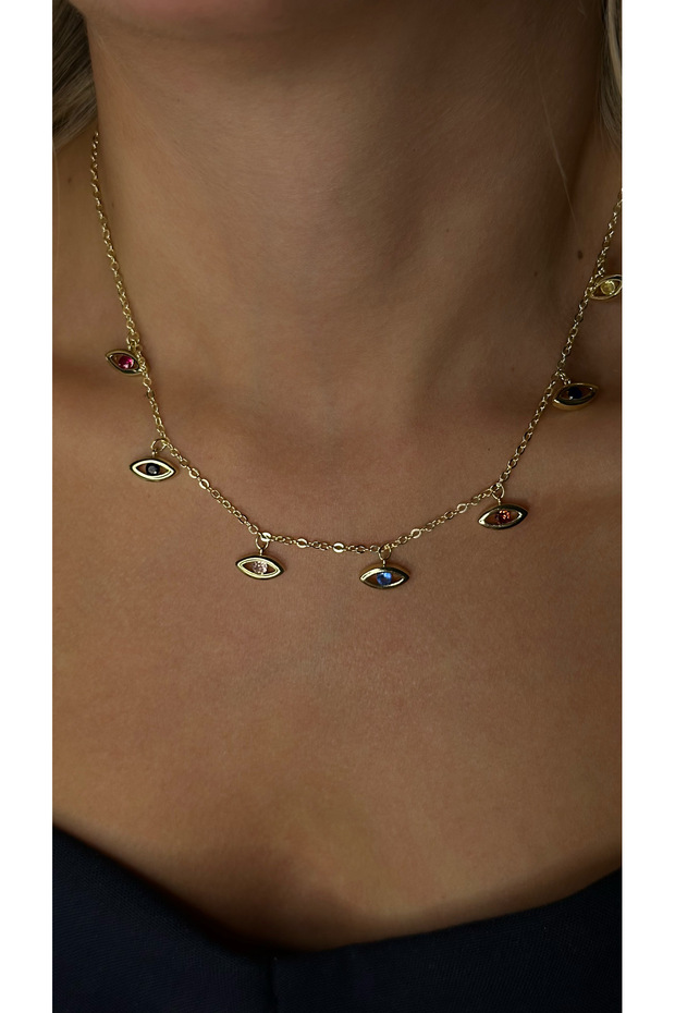 RENKLİ GÖZ KOLYE - 2