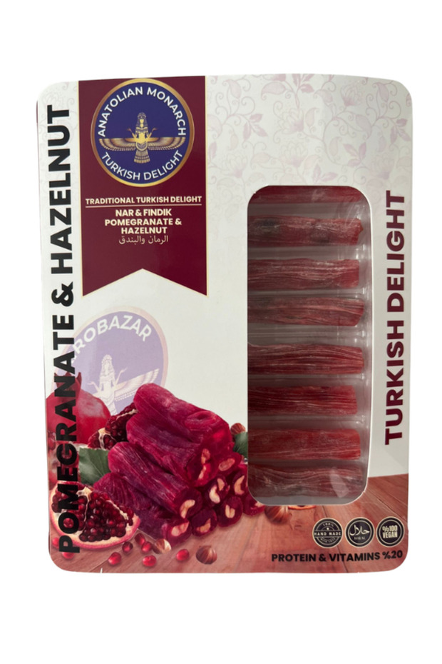 Nar Fındıklı Lokum 125 Gr – Turkish Delight Gift Dessert Rich in Protein