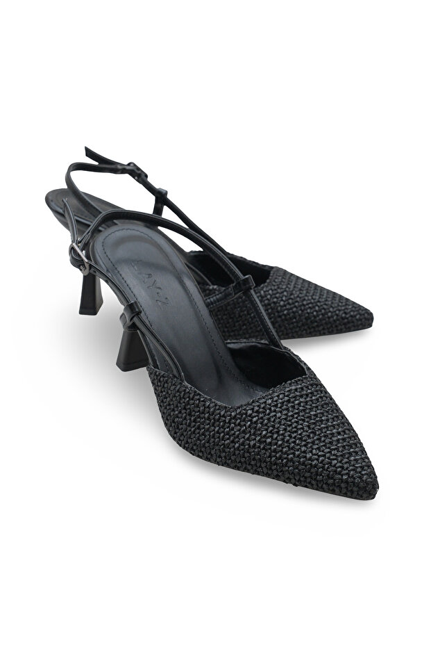 Women's High Heel Shoes Pointed Toe Mesh Look Open Back 8 cm Heel Elegant Stylish Design