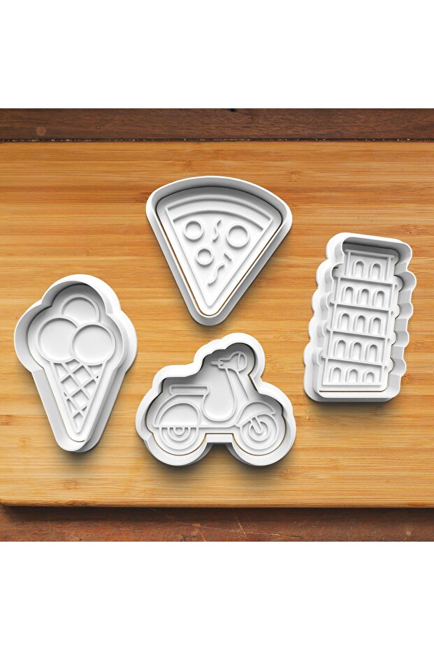 Italy Travel Set 4-Piece Cookie and Sugar Dough Mold