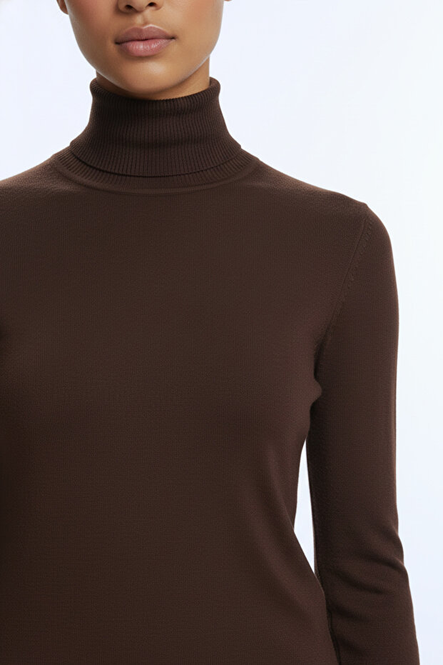 High Neck Basic Sweater-63514 - 3