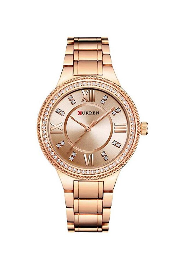 Women's Water Resistant Analog Watch 9004 - 30 mm - Rose Gold