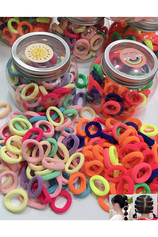 2 Boxes Total 150 Pieces Mixed Colors Good Quality Flexible Knitting and Binding Rubber Buckle