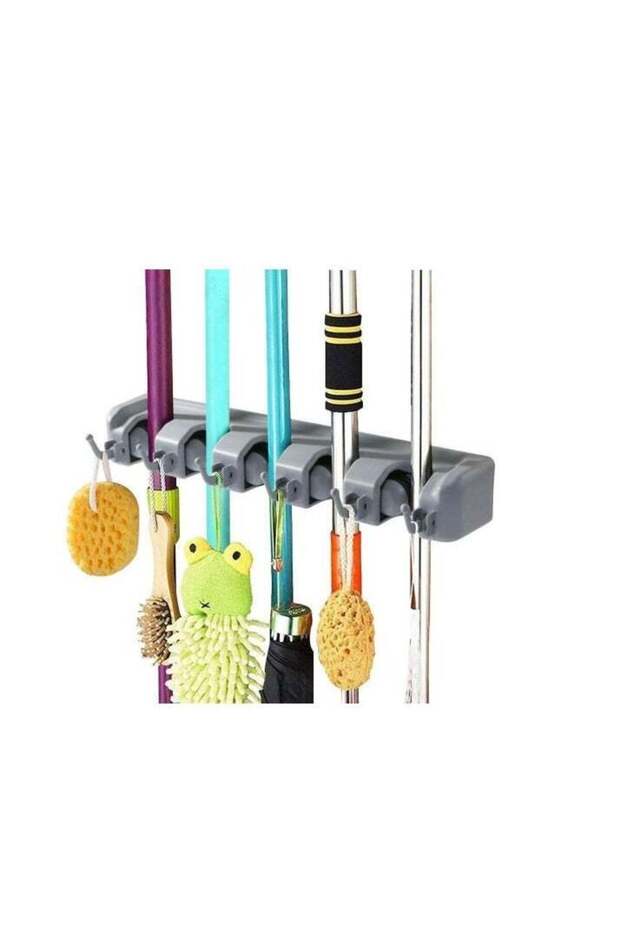 Mop And Broom Holder, Multipurpose Wall Mounted Heavy Duty Tool Organizer Storage Hooks,Ideal Broom