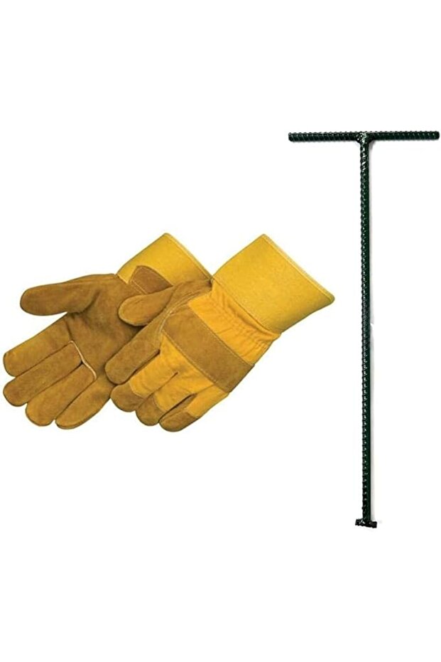 Manhole Open Key | Universal Manhole Lifting Key with Leather Gloves (Pack of 1)
