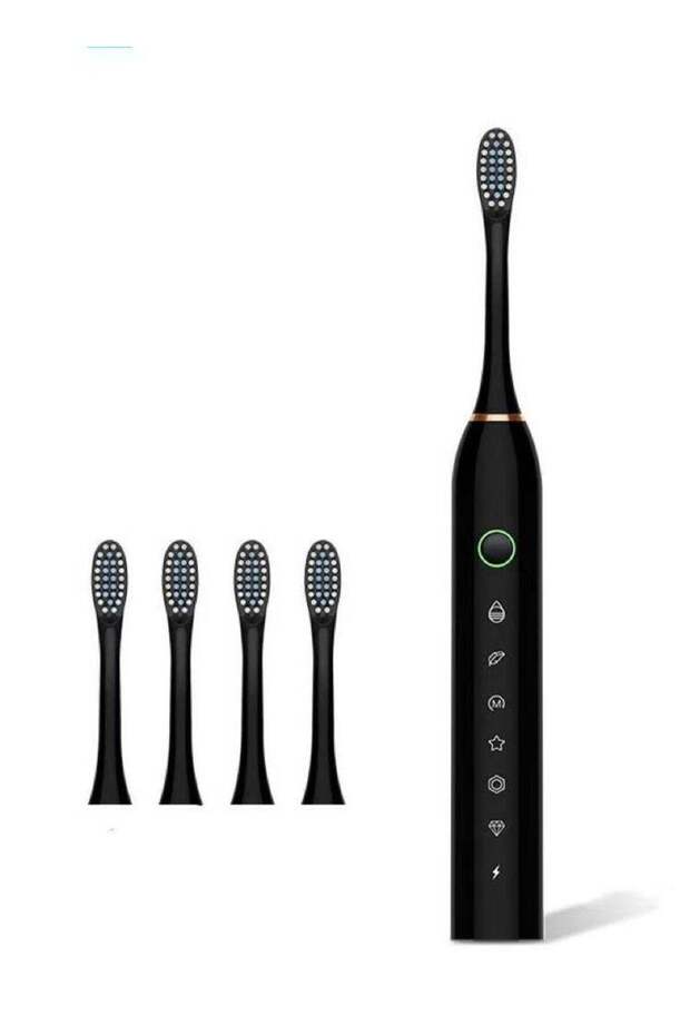 28000 VPM Electric Toothbrush - 6-Speed Intelligent Timed, Rechargeable USB Portable, 4/8 Replaceab