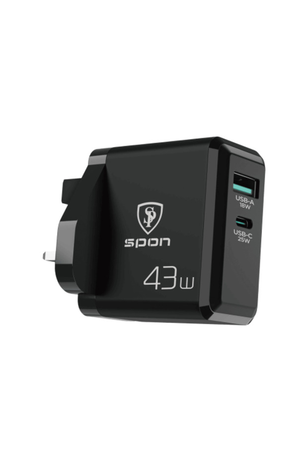 شاحن حائط PD+USB بقوة 43 واط (طراز 400219)