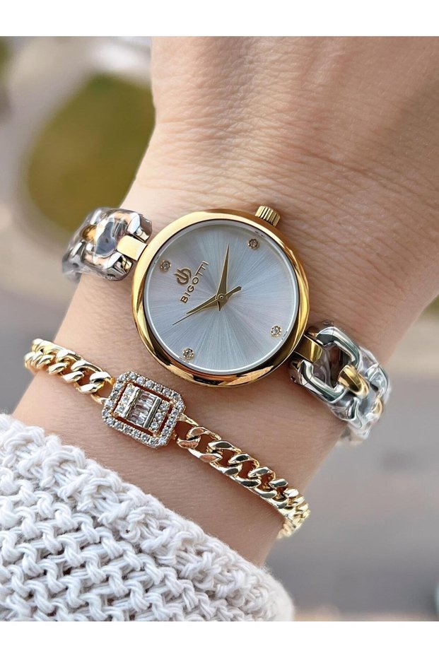 Mini Vintage Case Steel Band 2 Years Warranty 3 Atm Women Wristwatch+Bracelet Ybg.10654.1