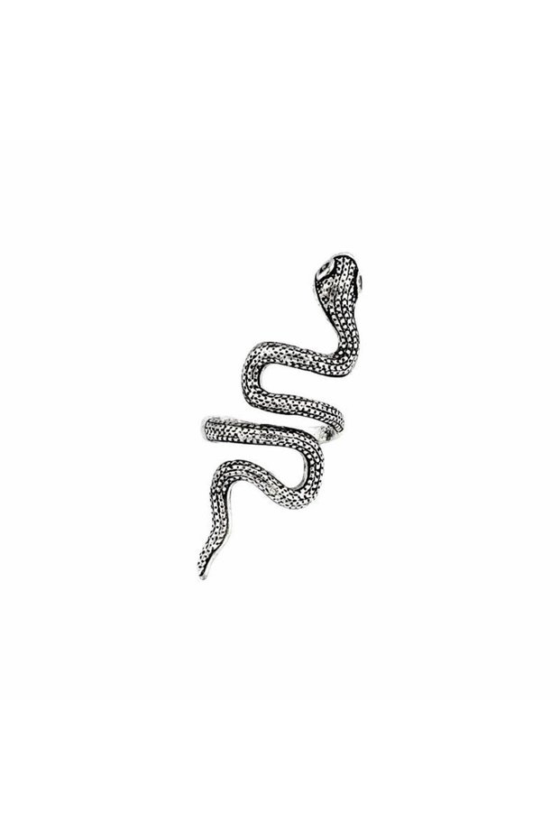 Silver-colored ring, adjustable, snake shape, Tera C3