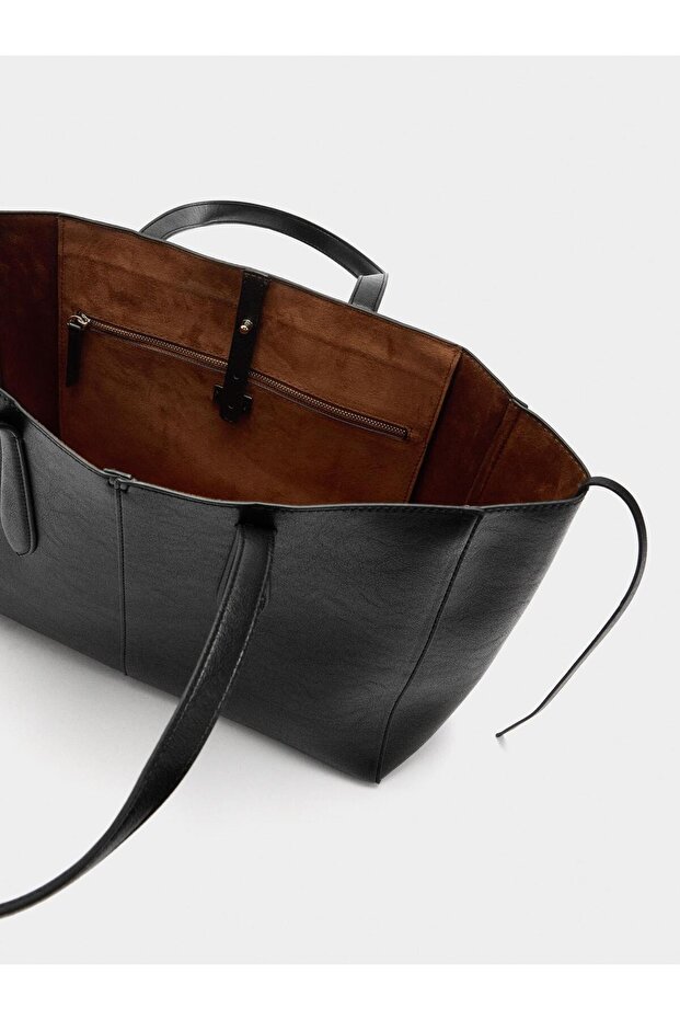 Düz Shopper Çanta - 5