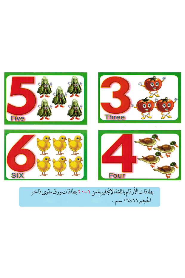 الكروت التعليمية - الأرقام الإنجليزية - 2