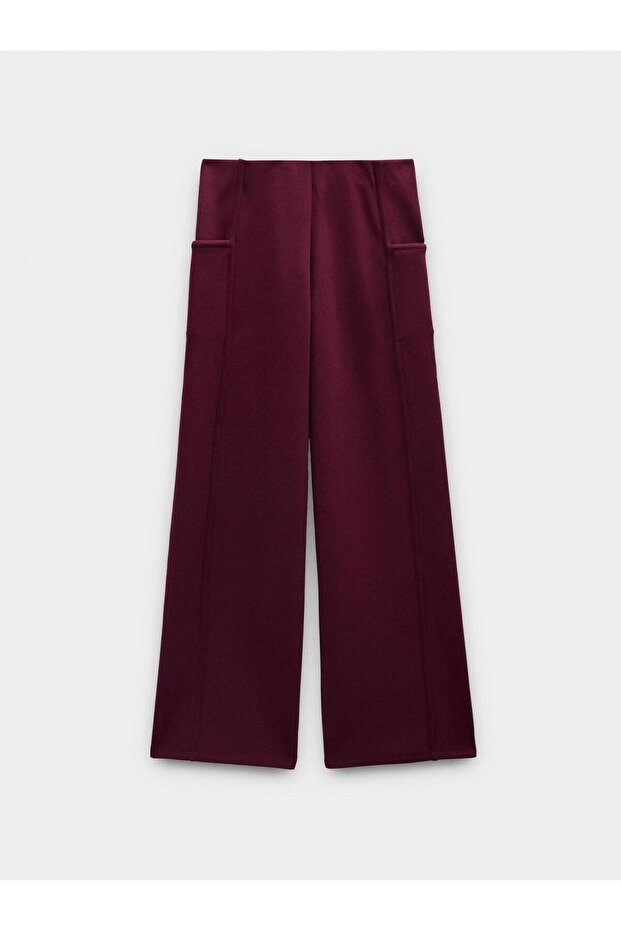 Elastik Bel Düz Pantolon - 6