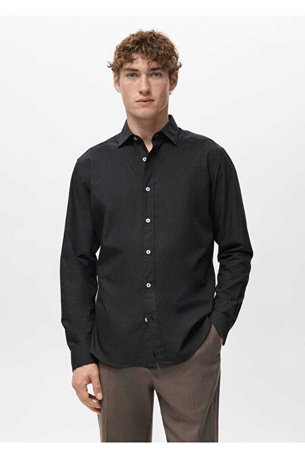 Regular fit %100 pamuklu gömlek - 1
