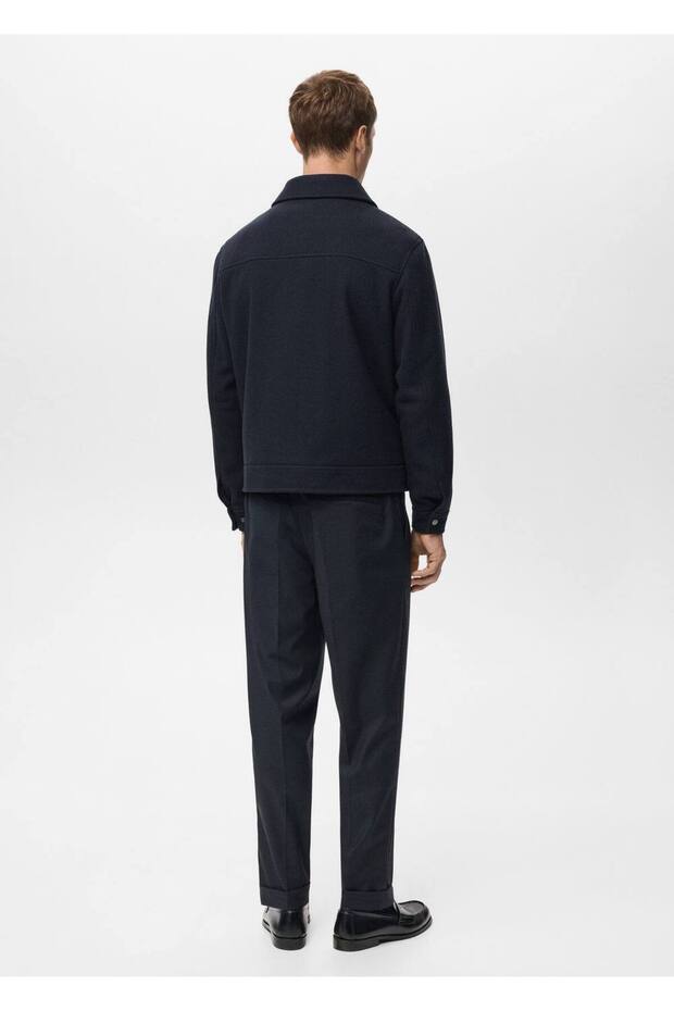 Fermuarlı yün ceket - 4