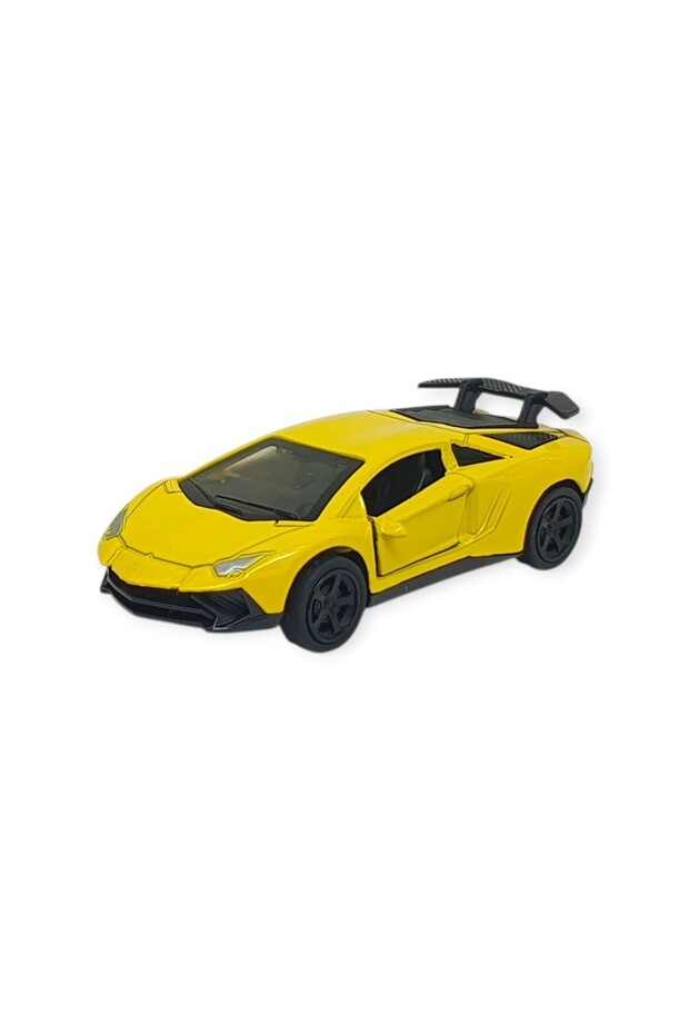 Pull and Drop Metal Small Cars 8 cm - 6411A-21 - Yellow (Lisinya)