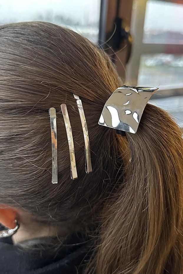 Pinterest Silver Color Metal Rubber Buckle and Wire Buckle Set
