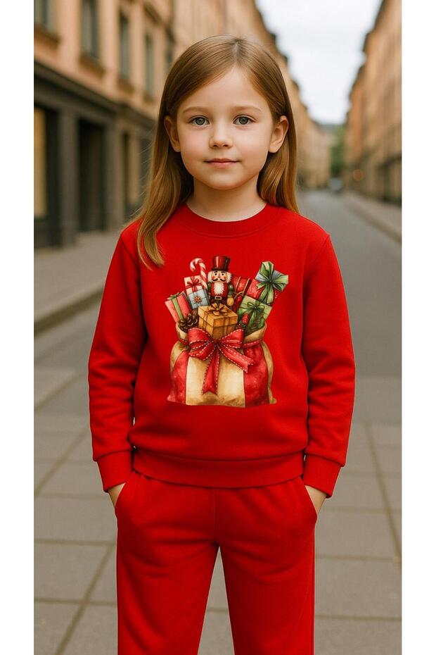 Children's Suit Sweatshirt Çuval Noal Printed Girls Boys Crew Neck3 4-5-6-7-8-9-10-11-12Years