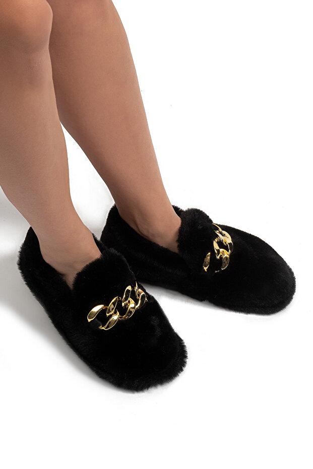 Angel Women's Plush Home Shoes Black 37/41
