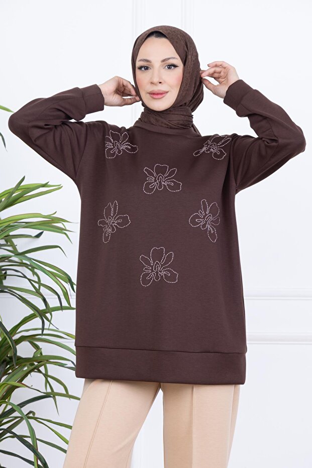 BONCUK NAKIŞLI MODAL TUNİK - 4