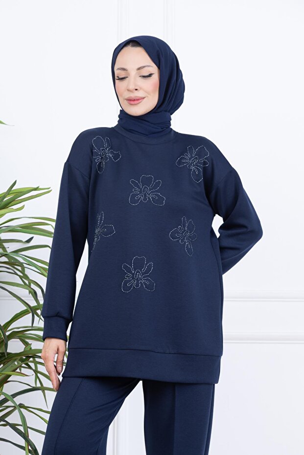 BONCUK NAKIŞLI MODAL TUNİK - 6