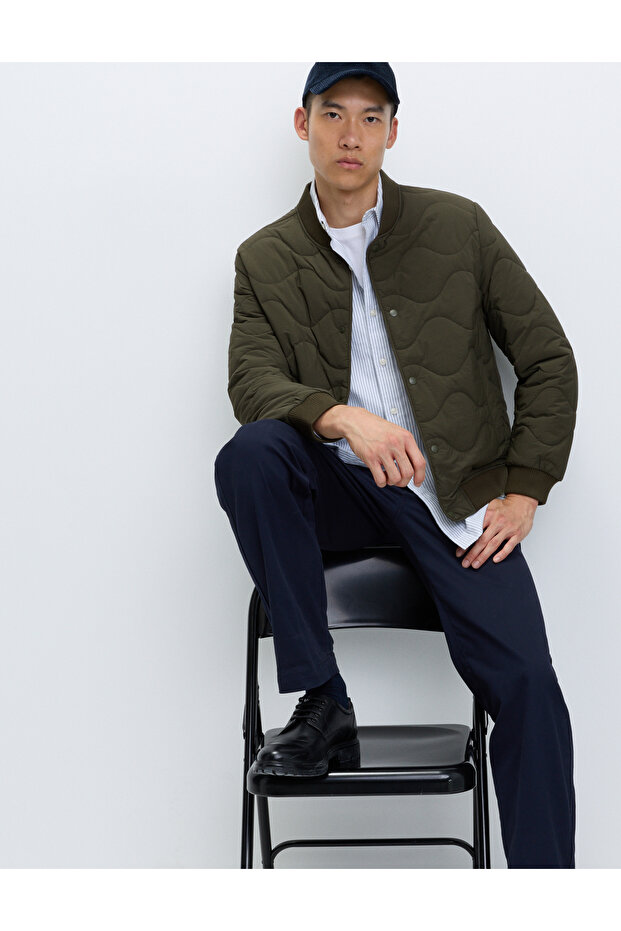 TermoWarmth™ Dolgulı Bomber Ceket - 3