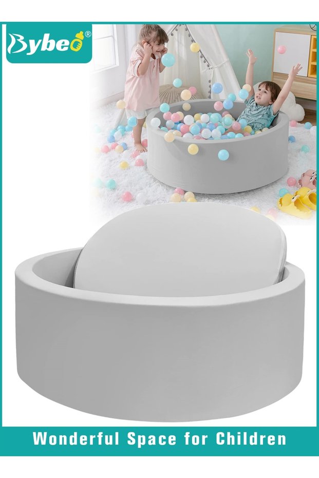Children Ocean Ball Pit Pool Playground Pad Playpen, 90 X 90 CM, For Indoor And Outdoor Game, Grey