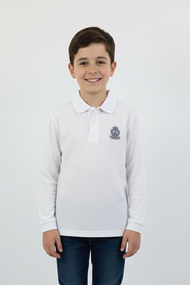 Polo Neck Basic Boys' Sweatshirt
