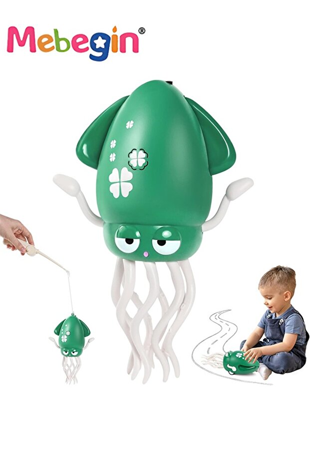 Magic Electric Dancing Octopus Toy with Led Light and Music,Playful Automatic Evasion Crawling Danci