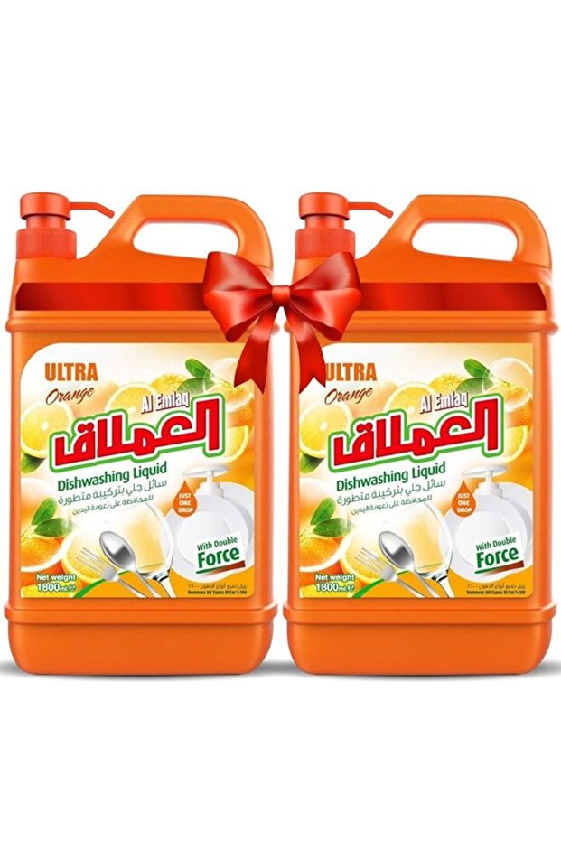 Ultra Dishwashing Liquid, Orange, 1800ml pack of 2