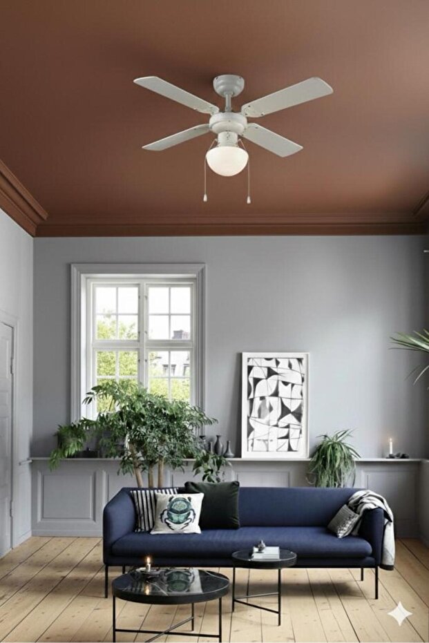 AYDINLATMALI 4 KANATLI EKO BEYAZ TAVAN VANTİLATÖRÜ 92 CM 60 WATT - 2