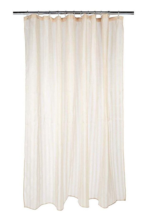 Polyester Shower Curtain 180x180 cm Size Beige