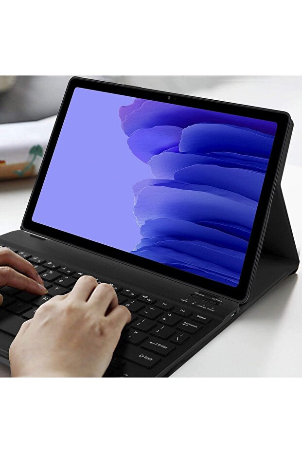 Wireless Bluetooth Keyboard & Detachable Case for Samsung Galaxy Tab A7 10.4 - Black