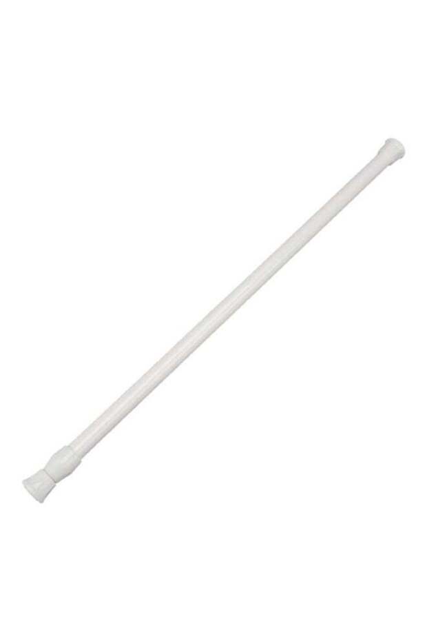 Extendable Telescopic Spring Curtain Rod White 40-70centimeter