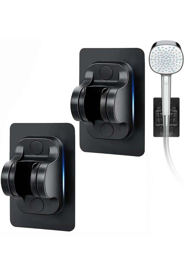 Adhesive Shower Head Holder - No Drilling, Waterproof, Adjustable Wall Mount Bracket for Handheld S