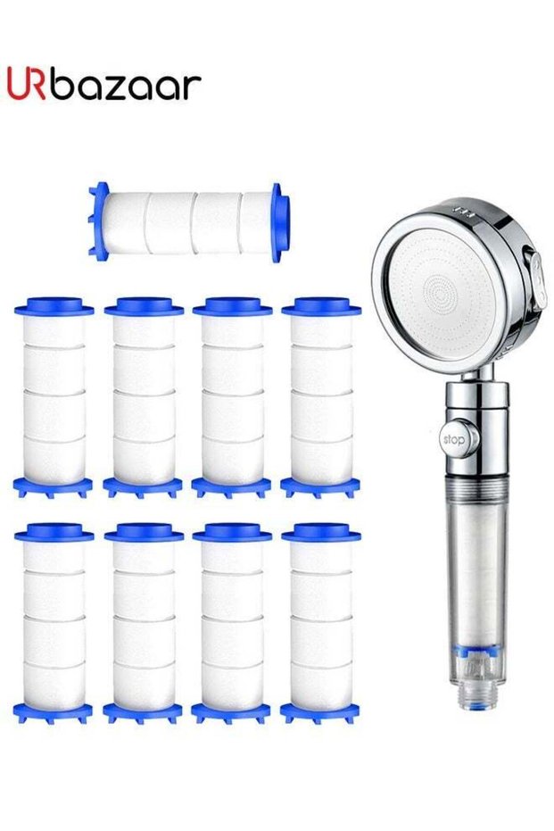 9 Pcs Showerhead Filter PP Cotton Cartridge Filter High Pressure Handheld Showerhead Filter for Hig