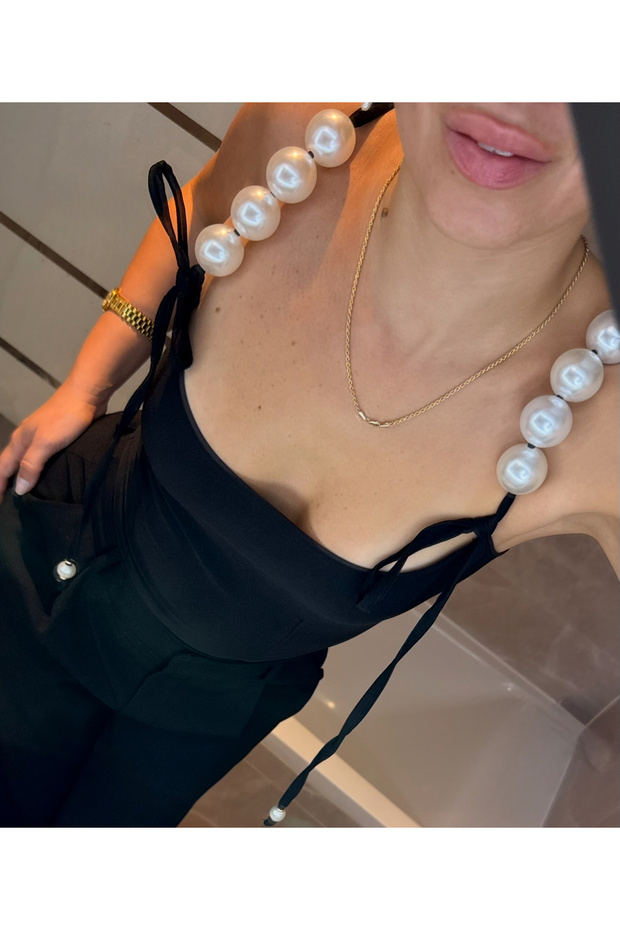 Lilbasic İnci Askılı Bodysuit - 2