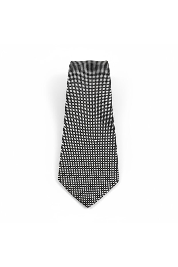 Cotton Black Dot Patterned Tie – Classic Model - 2