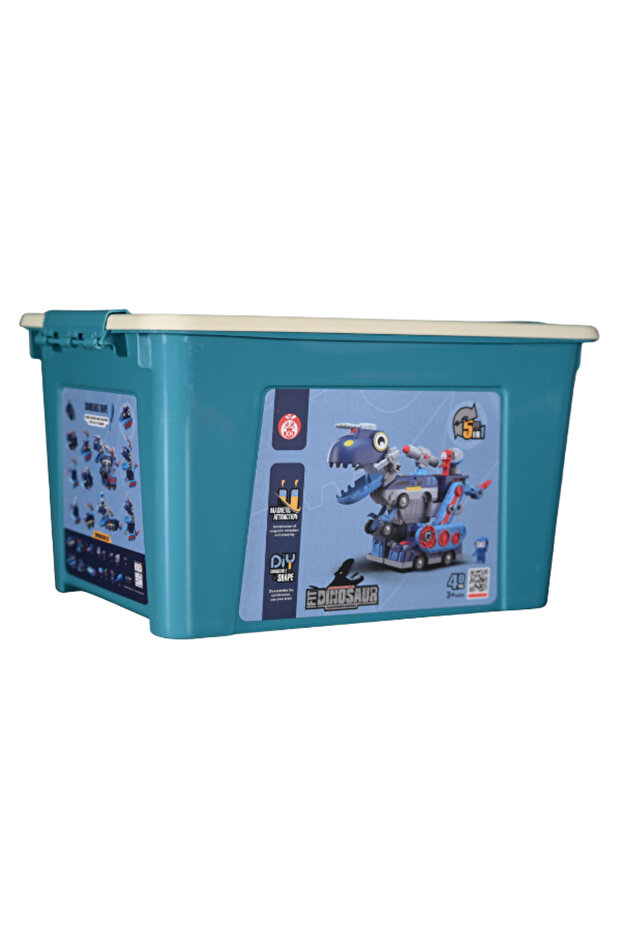 Manyetik Yapı Oyuncak Dinazor Ve Araba Yapım Seti - 3