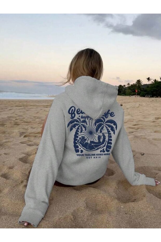 Unisex Printed Palm Tree and Beach Themed Comfortable Tops