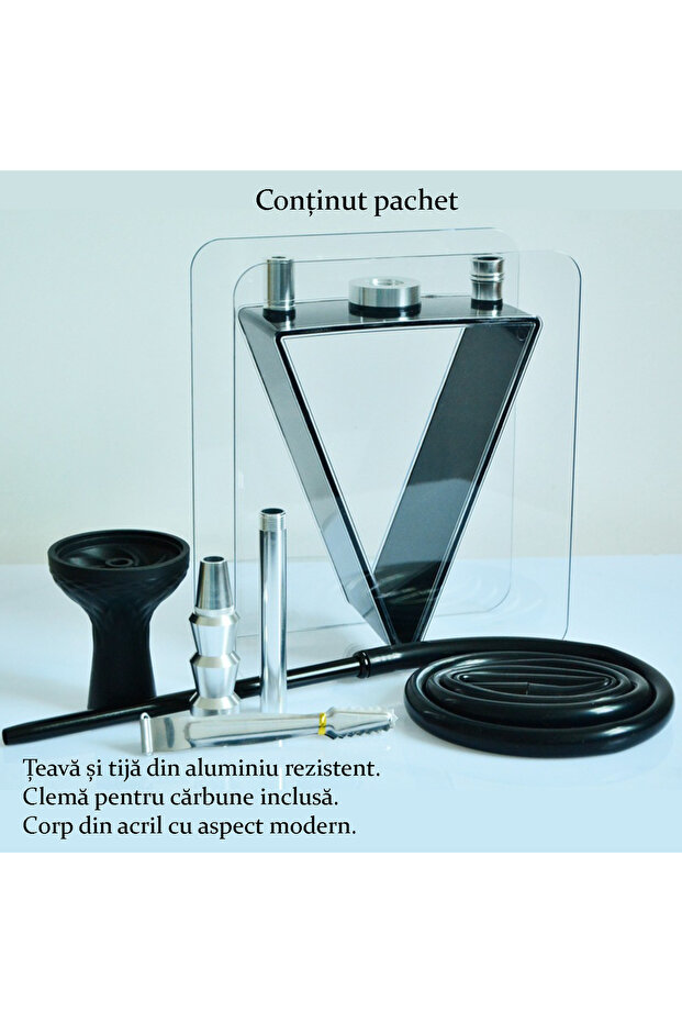 Portable Hookah - Transparent Black Model - 3