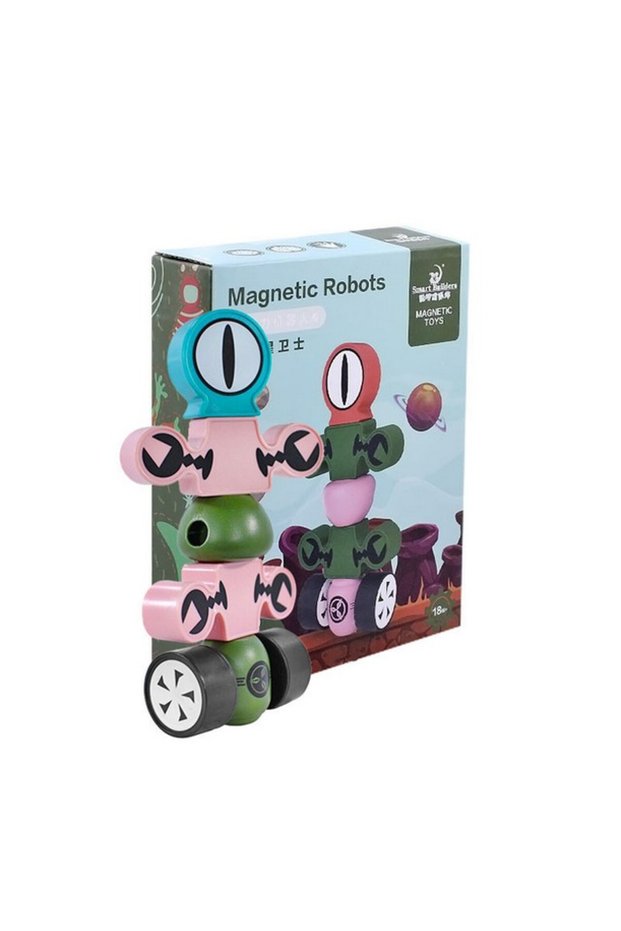 Jucarie bloc de constructie robot magnetic multicolor venus guard,