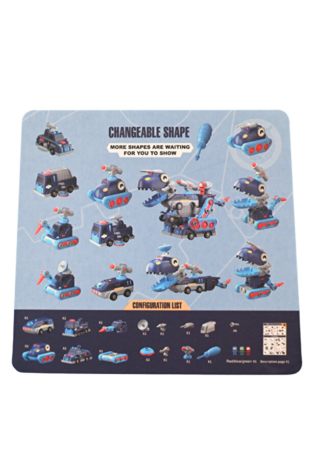 Manyetik Yapı Oyuncak Dinazor Ve Araba Yapım Seti - 2