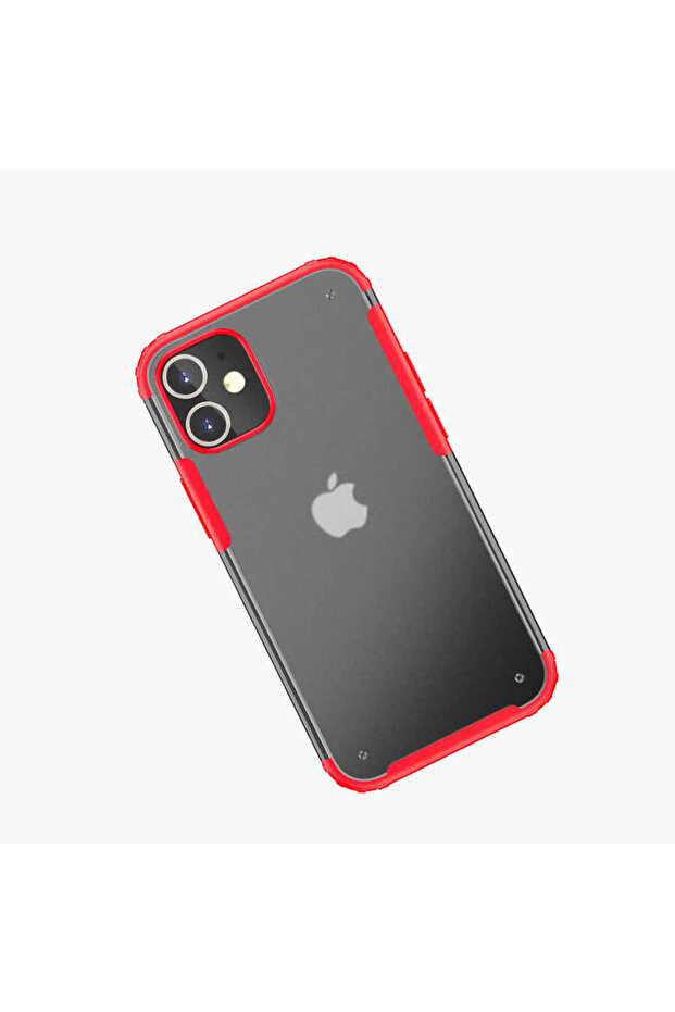 حافظة ASMA Volks المتوافقة مع هاتف iPhone 12 - باللون الأحمر - 5