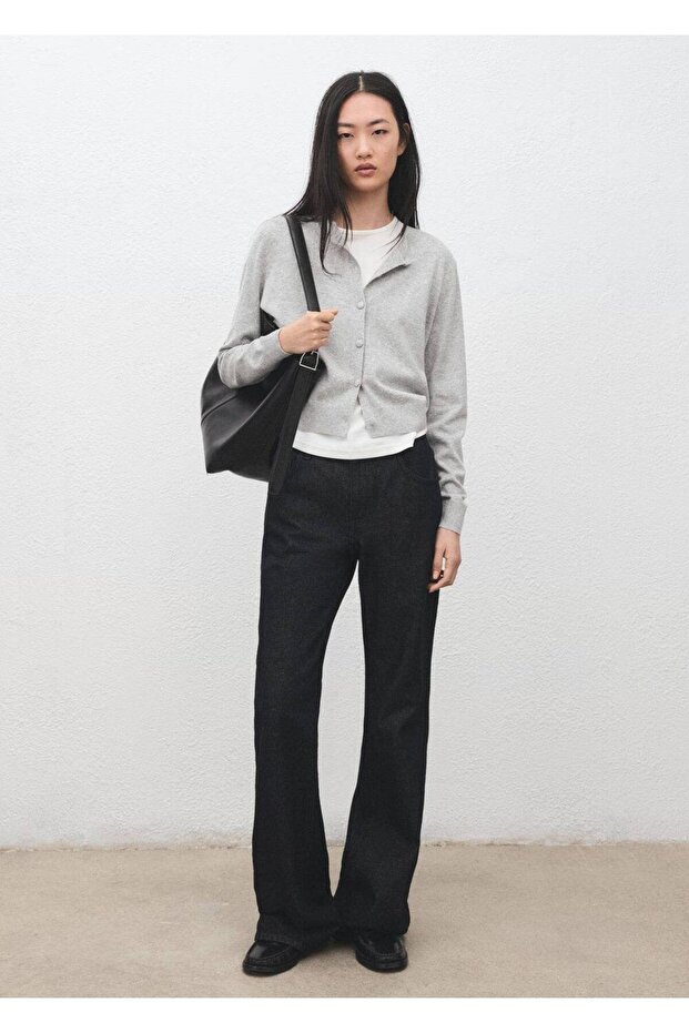 Triko düğmeli hırka - 2