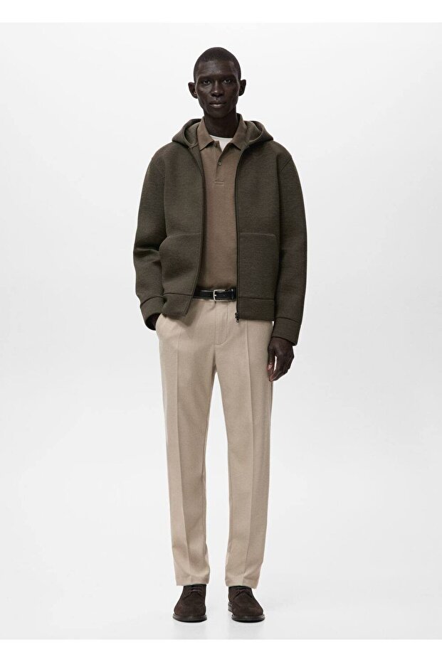 Fermuarlı kapüşonlu sweatshirt - 2