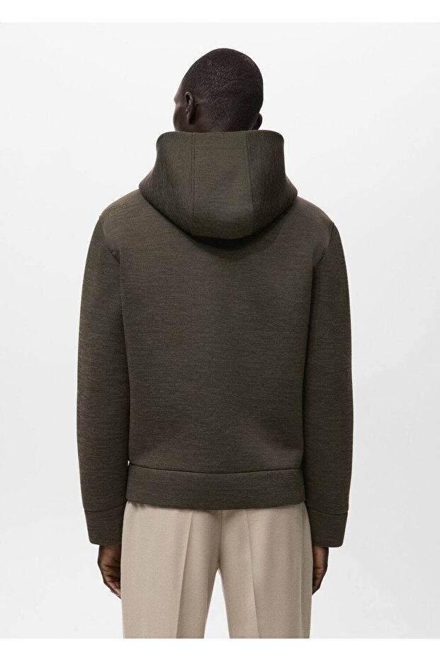 Fermuarlı kapüşonlu sweatshirt - 4